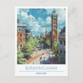 Birmingham England Travel Postkarte (Vorderseite)