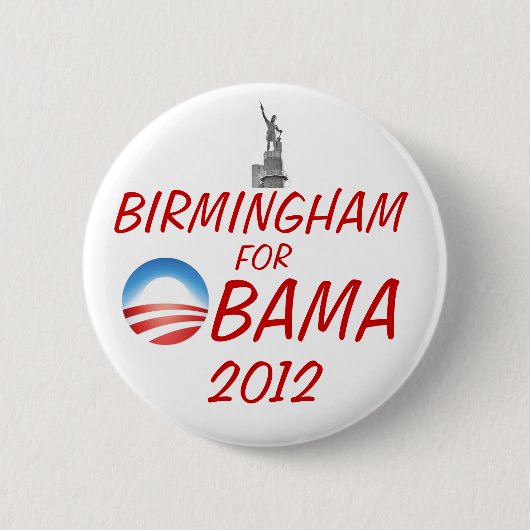 BIRMINGHAM für Obama Button (Vorderseite)