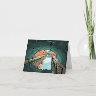 Birmingham-Kanal-Tunnel-Ansicht Grußkarte Karte