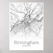 Birmingham Map - Alabama - City Map Poster (Vorne)