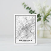 Birmingham Map Postkarte (Stehend Vorderseite)