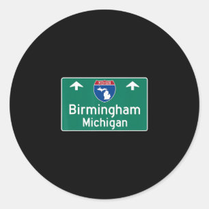 Birmingham Michigan Interstate Highway Urlaub So Runder Aufkleber