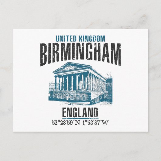 Birmingham Postkarte (Vorderseite)