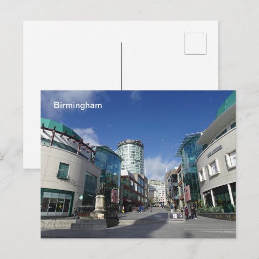 Birmingham Postkarte (Vorne/Hinten)