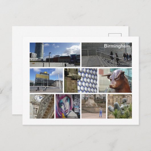 Birmingham Postkarte (Vorne/Hinten)