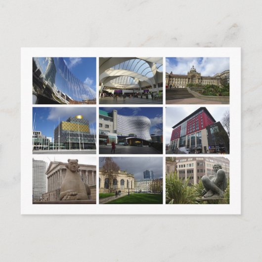Birmingham Postkarte (Vorderseite)