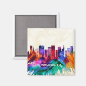 Birmingham Skyline Magnet (Vorderseite/Rückseite)