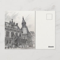 Birmingham Stadtplan Postkarten Kohle Urban Sketch
