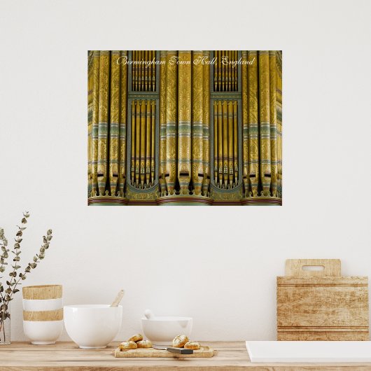 Birmingham Town Hall Orgelposter Poster (Küche)
