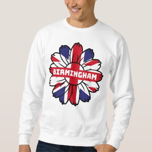 Birmingham Union Jack Sunflower British Pride Sweatshirt (Vorderseite)