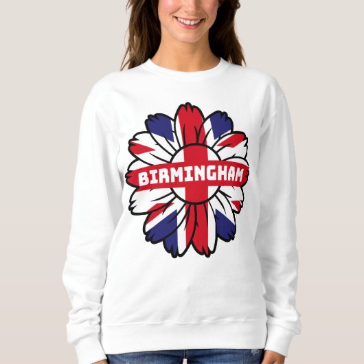 Birmingham Union Jack Sunflower British Pride Sweatshirt (Vorderseite)