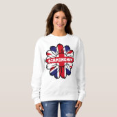 Birmingham Union Jack Sunflower British Pride Sweatshirt (Vorne ganz)