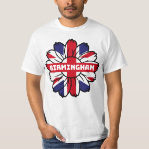 Birmingham Union Jack Sunflower British Pride T-Shirt