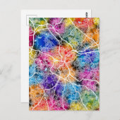 Birmingham United City Map Postkarte (Vorne/Hinten)