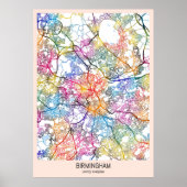Birmingham United Kingdom City Map Poster (Vorne)