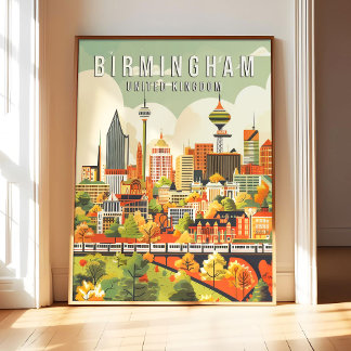 Birmingham Vereinigtes Königreich Poster Art Druck