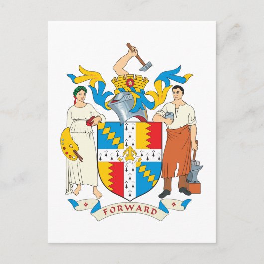 Birmingham-Wappen Postkarte (Vorderseite)