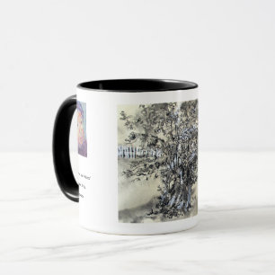 Birnbaum und Lattenzaun / Künstler Larry Lerew Tasse