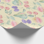 Birne, Apfel, Kirsche, Pflaume, Fruchtmischung, st Geschenkpapier (Ecke)