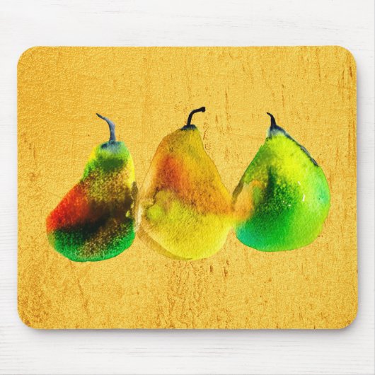 Birne Aquarellfrucht-Fruchtpolster Mousepad (Vorne)