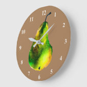 Birne, Aquarellfrucht Große Wanduhr (Winkel)