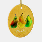 Birne Aquarellfrucht Keramik Keramik Ornament (Rechts)