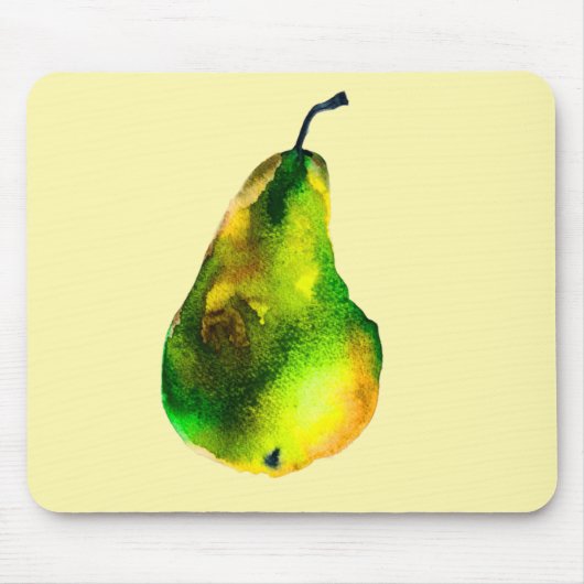 Birne, Aquarellfrucht Mousepad (Vorne)