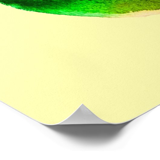 Birne, Aquarellfrucht Poster (Ecke)