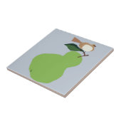 Birne Baum-grau Fliese (Seite)