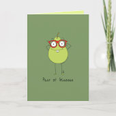 Birne Brille Funny & Niedlich Pear Pun Card Karte (Vorderseite)