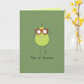 Birne Brille Funny & Niedlich Pear Pun Card Karte (Gelbe Blume)