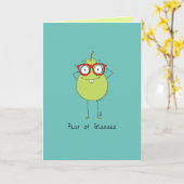 Birne Brille Funny & Niedlich Pear Pun Card Karte (Gelbe Blume)