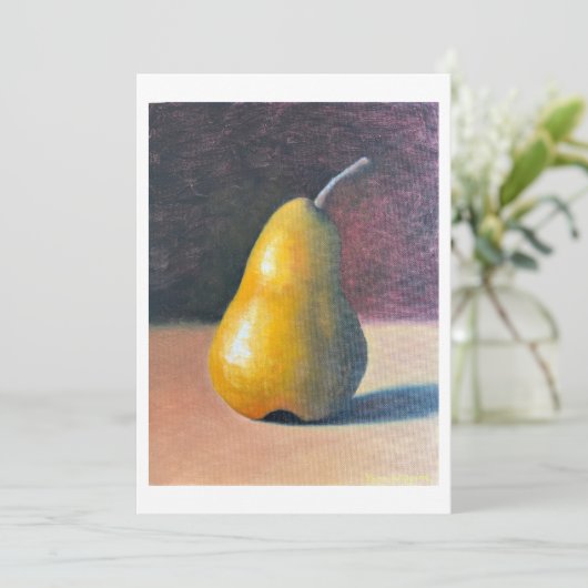 Birne Dankeskarte (Stehend Vorderseite)