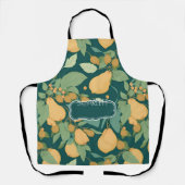 Birne floral Personalisiertes Muster Schürze (Vorderseite)