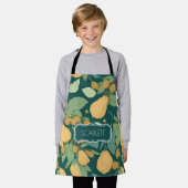 Birne floral Personalisiertes Muster Schürze (Getragen)
