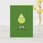 Birne - Funny Pear Pun Card Karte (Gelbe Blume)