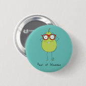 Birne Glasses Niedlich & Funny Button Button (Vorne & Hinten)