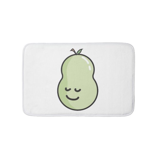 Birne mit einem Lächeln Badematte (Vorderseite)