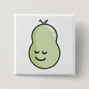 Birne mit einem Lächeln Button