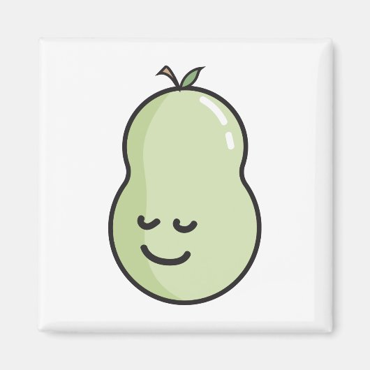 Birne mit einem Lächeln Magnet (Vorne)