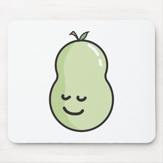 Birne mit einem Lächeln Mousepad (Vorne)