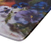 Birne mit Stiefmütterchen-Glasschneiden-Brett Schneidebrett (Ecke)