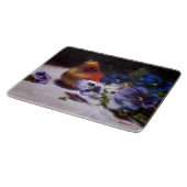 Birne mit Stiefmütterchen-Glasschneiden-Brett Schneidebrett (Ecke)
