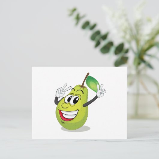 Birne Postkarte (Stehend Vorderseite)