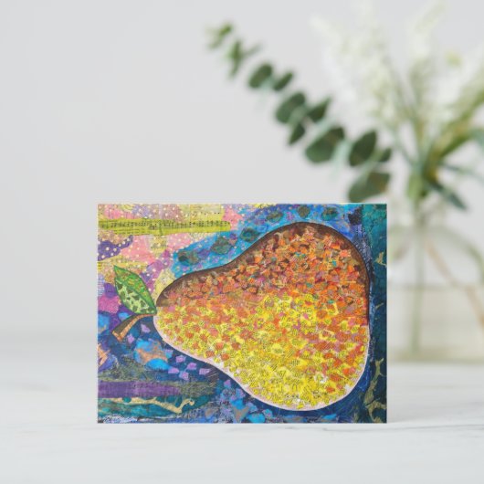 Birne Postkarte (Stehend Vorderseite)