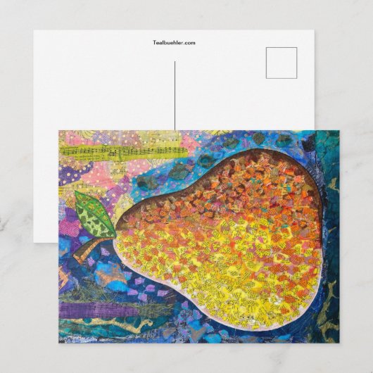 Birne Postkarte (Vorne/Hinten)