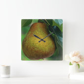 Birne Quadratische Wanduhr (Zuhause)