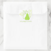 Birne Quadratischer Aufkleber (Tasche)