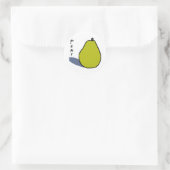 Birne Runder Aufkleber (Tasche)
