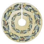 Birne Tree, Goldener Weihnachtsbaumrock Polyester Weihnachtsbaumdecke (Vorderseite)